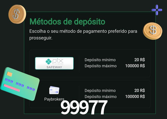O cassino 99977 oferece uma grande variedade de métodos de pagamento